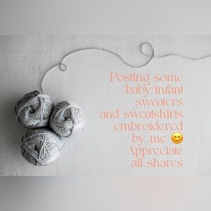 Hand embroidered Baby/Infant Sweaters, Sweatshirts and tees